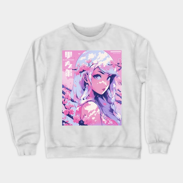 Sakura Girls #9 Crewneck Sweatshirt by Neon Dream